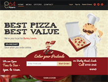 Tablet Screenshot of 64pizzeria.com